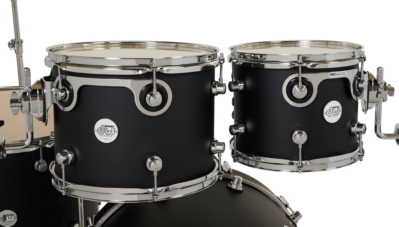 DW Design Series 4-Piece Drum Kit - 22" Black Satin (DDLM2214BL) | Musician Madness