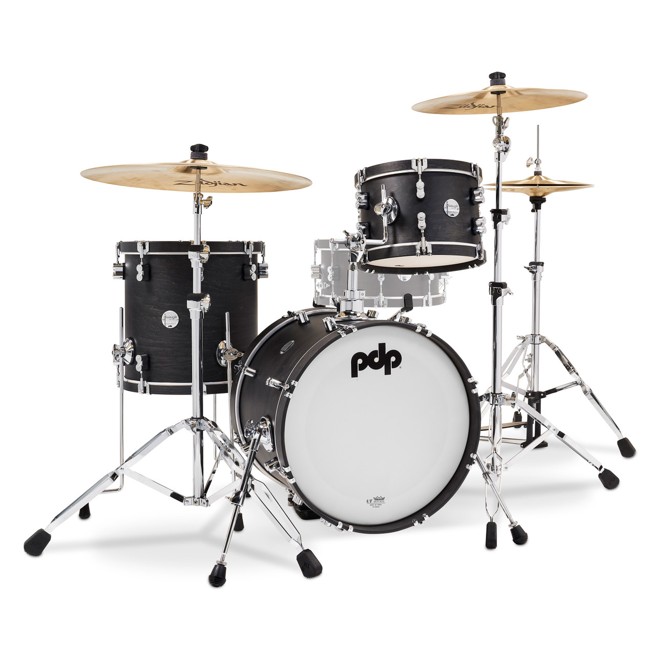 PDP Classic Bop Kit - Ebony w/ Ebony Hoops (PDCC1803E) | Musician Madness