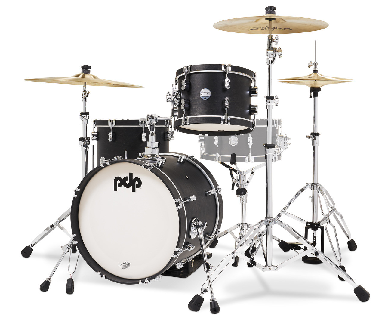 PDP Classic Bop Kit - Ebony w/ Ebony Hoops (PDCC1803E) | Musician Madness