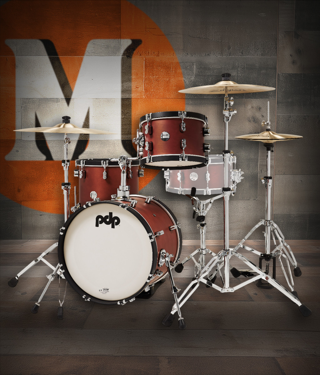 PDP Classic Bop Kit - Ox Blood w/ Ebony Hoops (PDCC1803OE) | Musician Madness