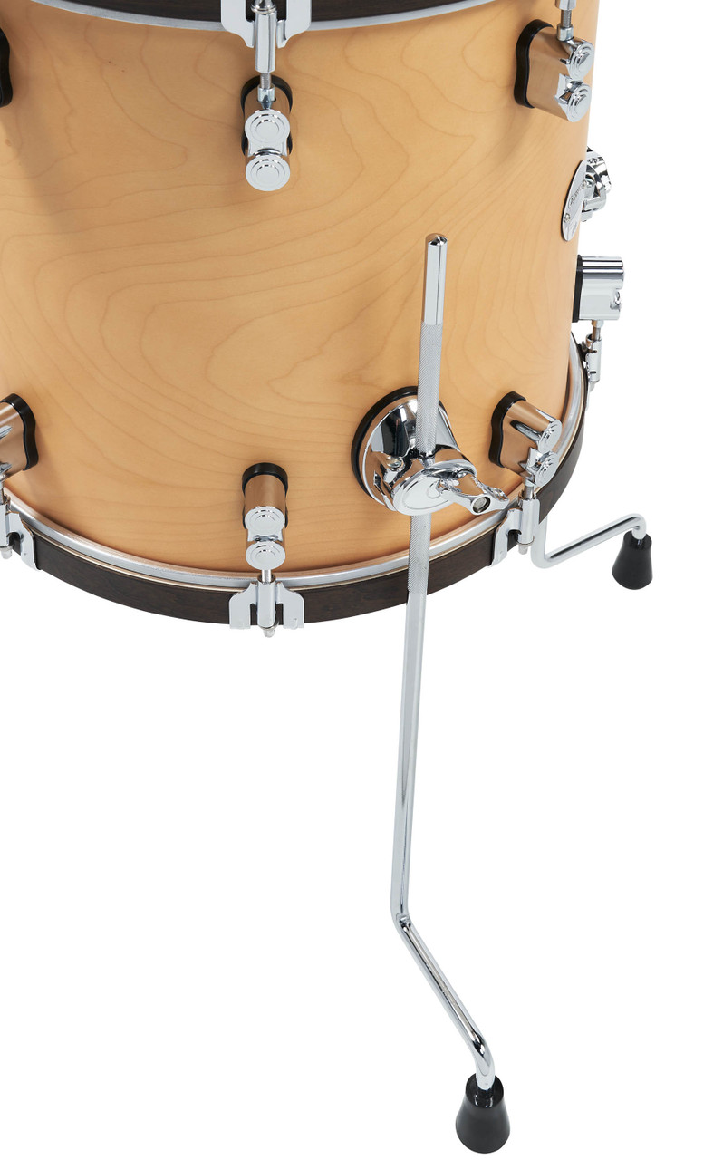 PDP PDCC2213NW Classic Kit 4-piece drum set in Natural finish with Walnut hoops featuring maple shells, 22" kick drum, and vintage-inspired design - available at Musician Madness.