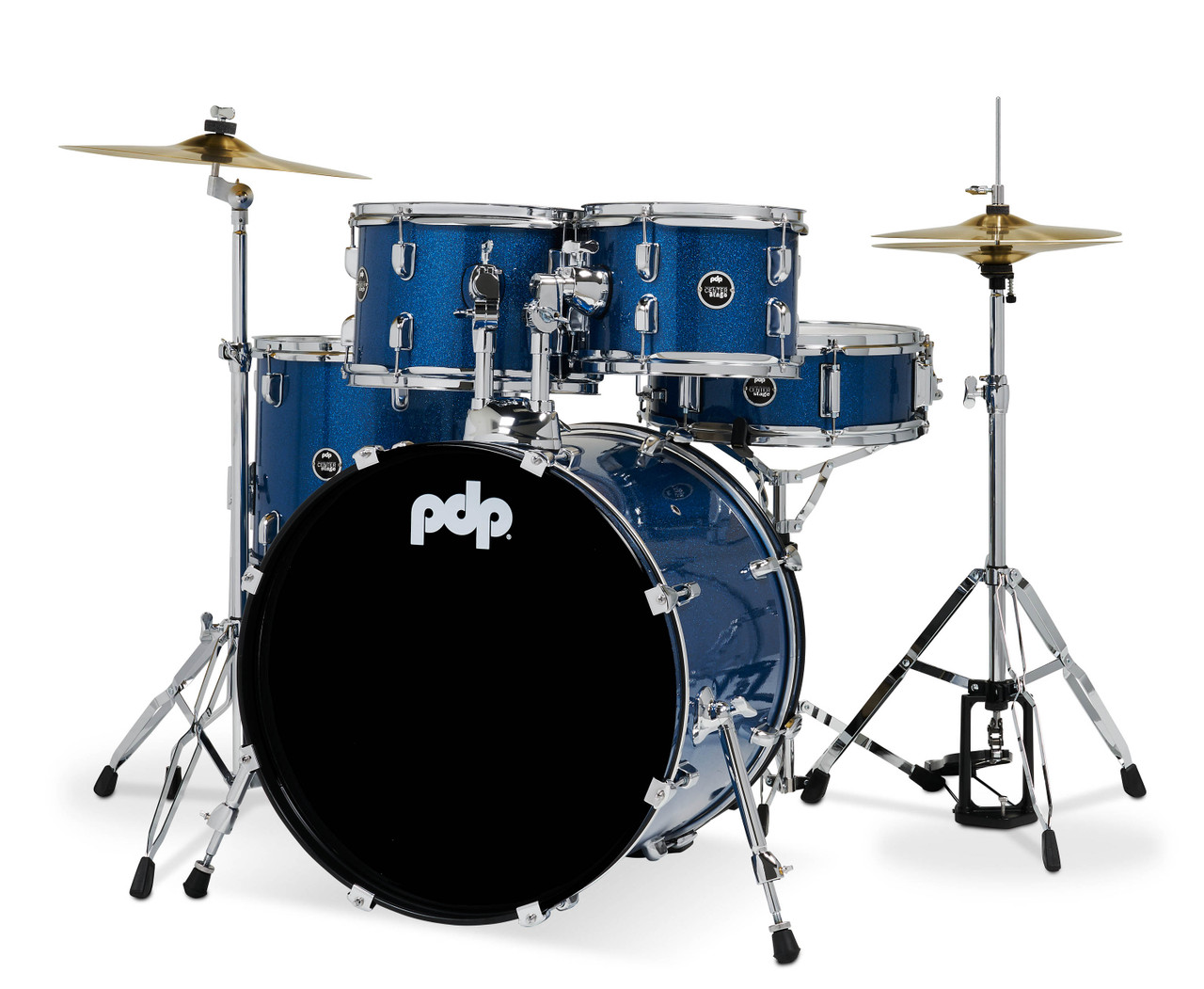 PDP Centerstage 5-Piece Drum Set w/ Hardware, Cymbals & Throne - Royal (PDCE2015KTRB) | Musician Madness