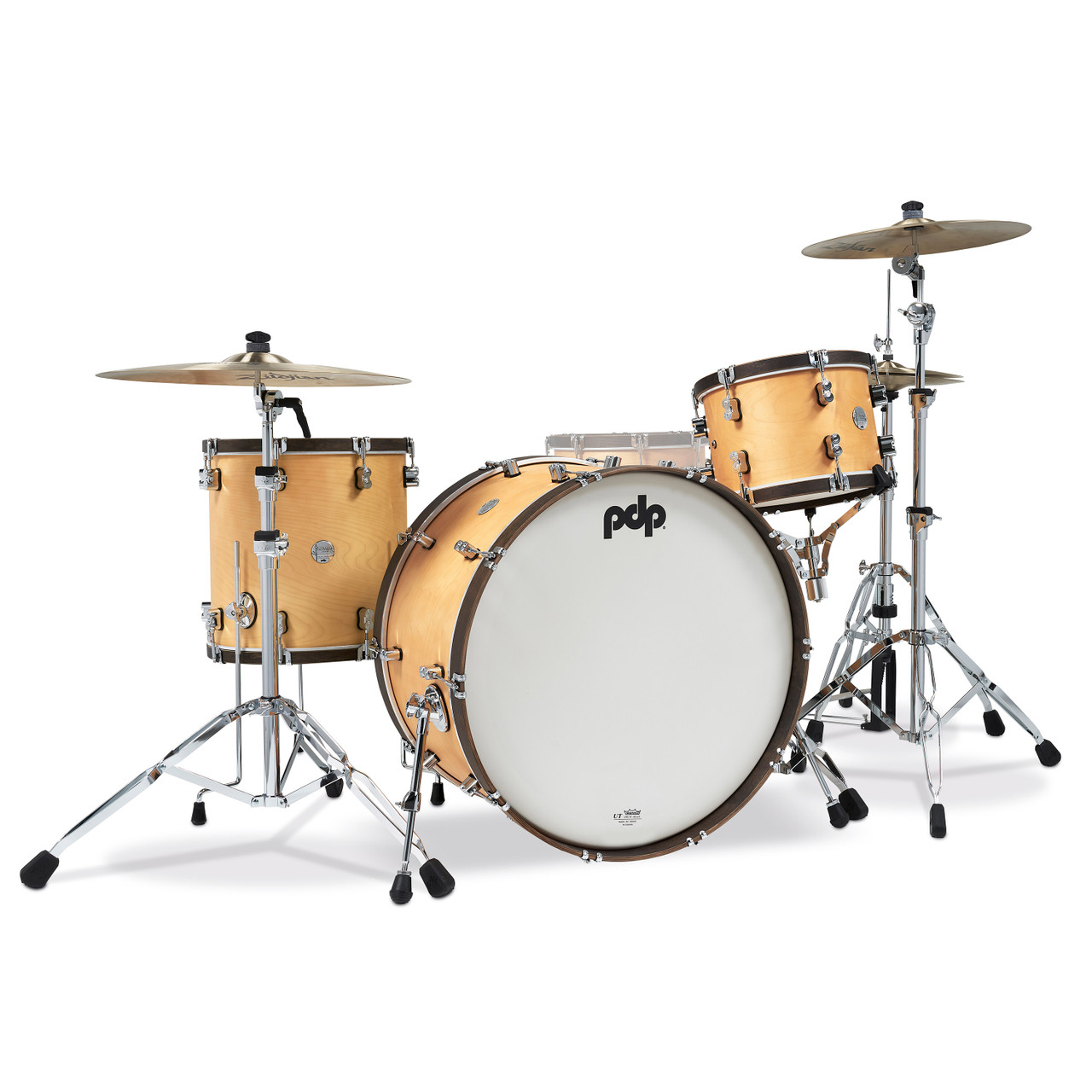 PDP Concept Classic Shell Pack, 3pc, 26" Natural w/ Walnut Hoops (PDCC2613NW) | Musician Madness