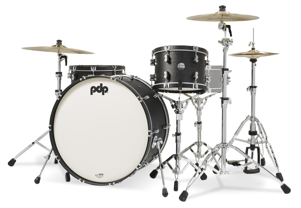 PDP PDCC2613EE Classic Kit, PDP Classic drum kit Ebony Ebony Hoops, PDP 26 inch kick drum set, PDP Classic Series drums USA, PDP 4-piece drum kit for sale
