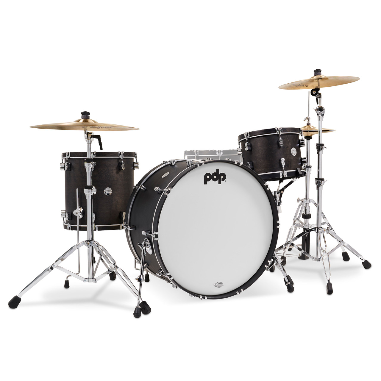 PDP Concept Classic Shell Pack, 3pc, 26" Ebony w/ Ebony Hoops (PDCC2613EE) | Musician Madness