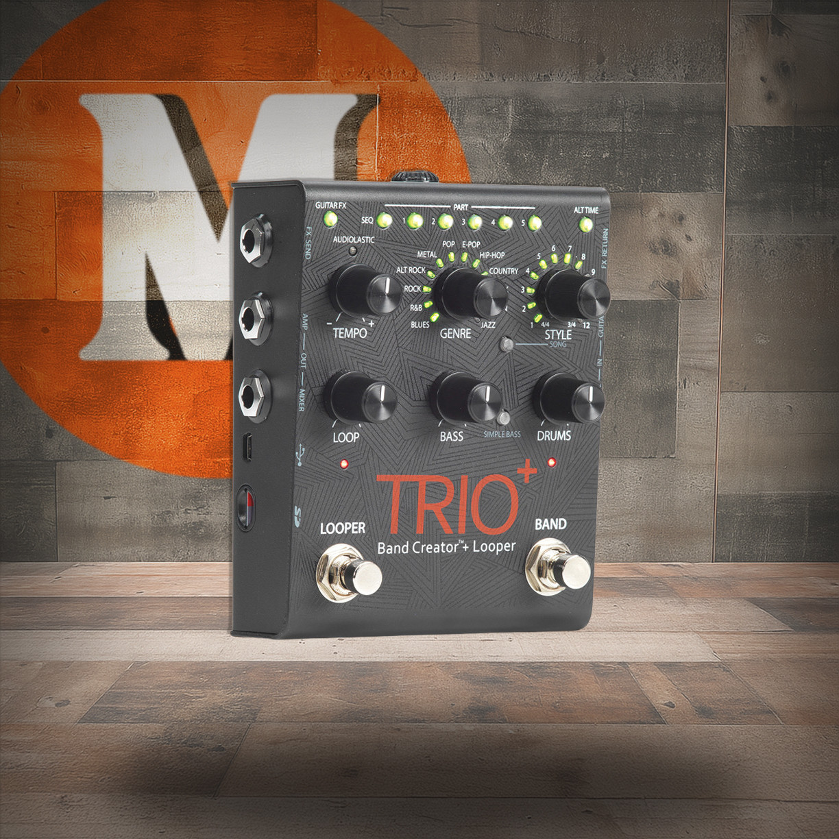 Digitech TRIO+ Band Creator & Looper Pedal for Guitar | Musician