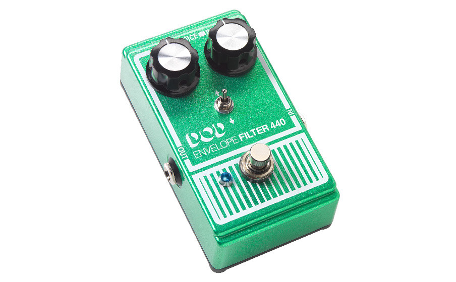 Digitech DOD440-14 Envelope Filter 440 pedal featuring classic green finish and responsive range controls for vintage auto-wah tones and dynamic filter sweeps.