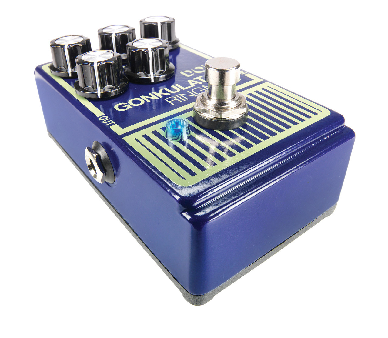 Digitech DOD-GONKULATOR Ring Modulator pedal with vibrant blue finish, frequency and gain controls, and combined modulation and distortion for creative sound shaping.