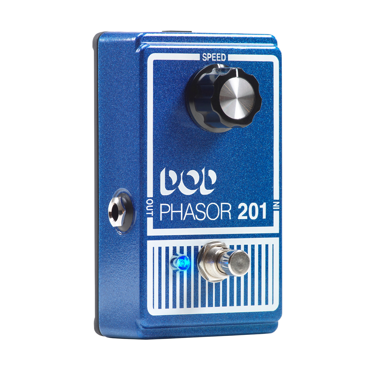 Digitech DOD201-13 Phasor 201 pedal featuring classic orange finish, single rate control, and warm analog phase modulation ideal for guitar, bass, or keys.