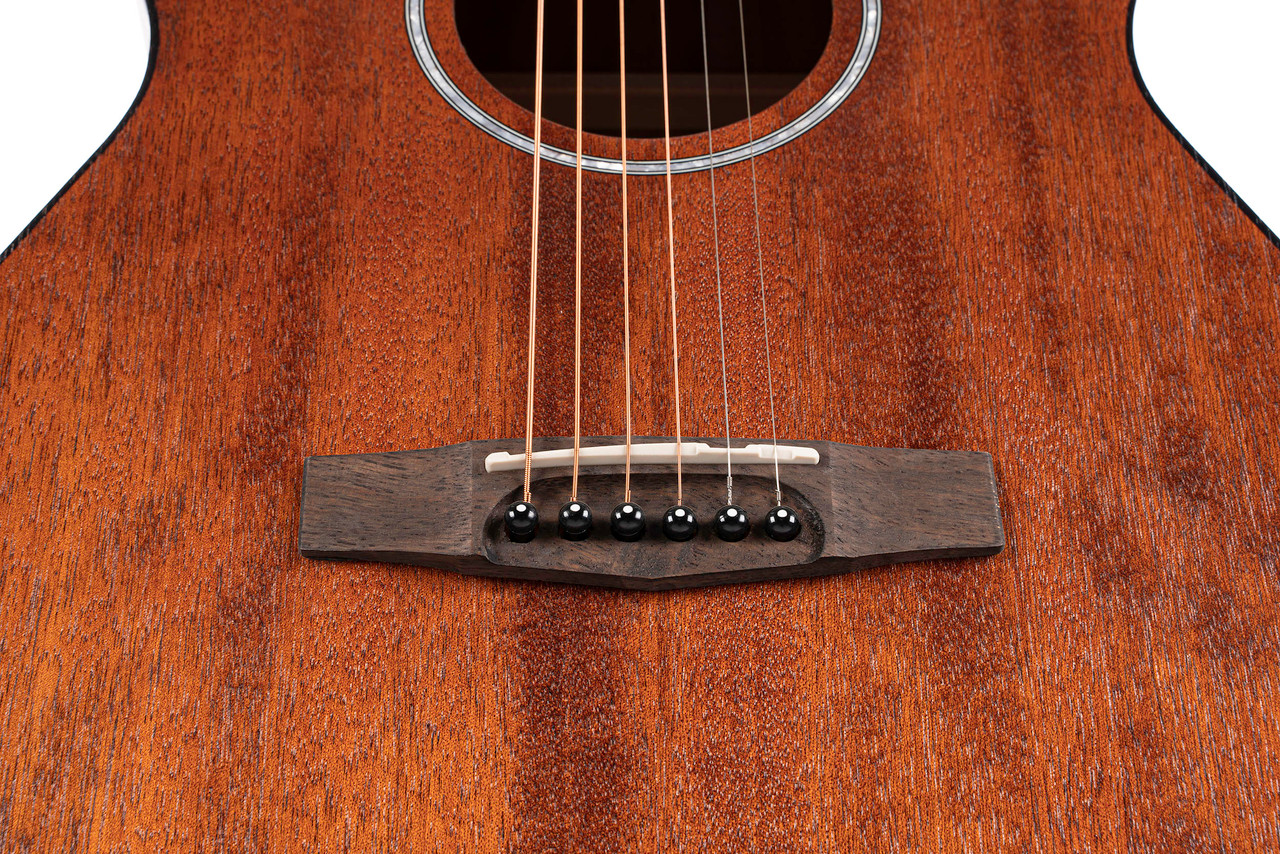 Cort AF510MOP Standard Series Acoustic Concert Guitar featuring an all-mahogany body with open pore finish for warm, natural tone and easy playability.