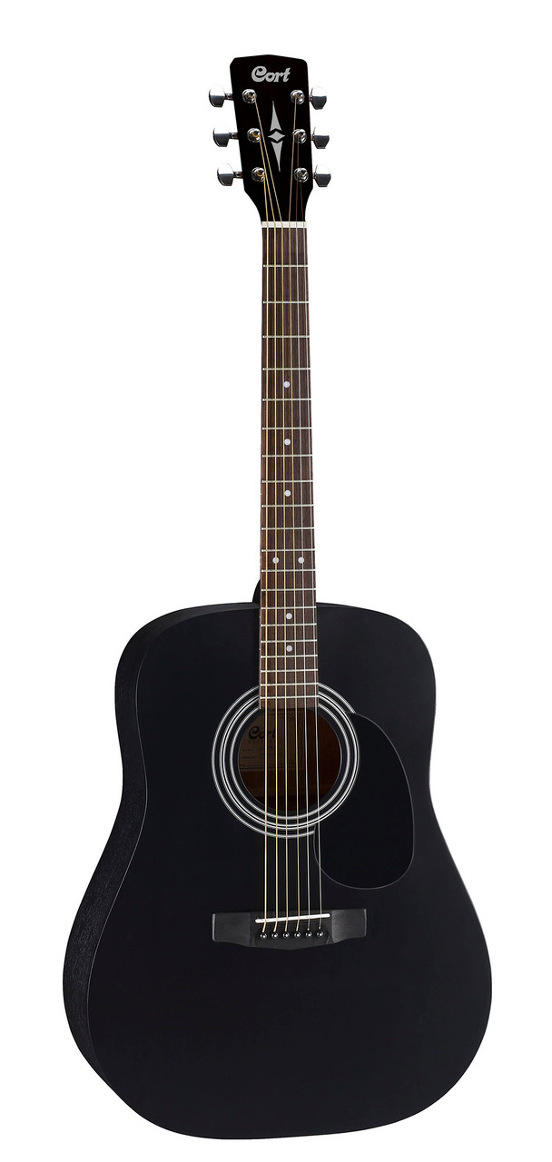 Cort Standard Series Acoustic Dreadnought Guitar - Black Satin (AD810BKS) | Musician Madness