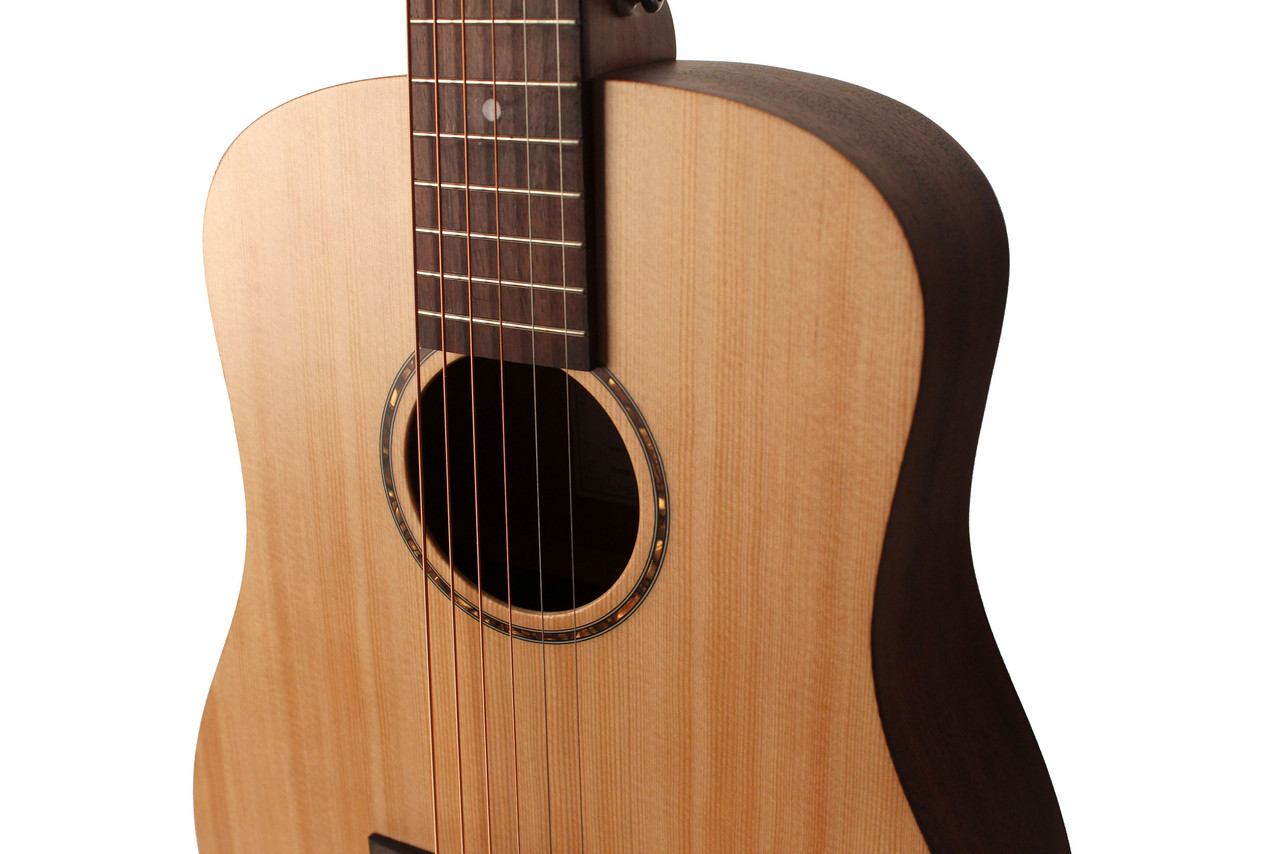 Cort ADMINIOP Standard Series Acoustic Dreadnought 3/4 Size Guitar featuring a spruce top, mahogany body, and open pore finish for light, resonant tone and easy handling.
