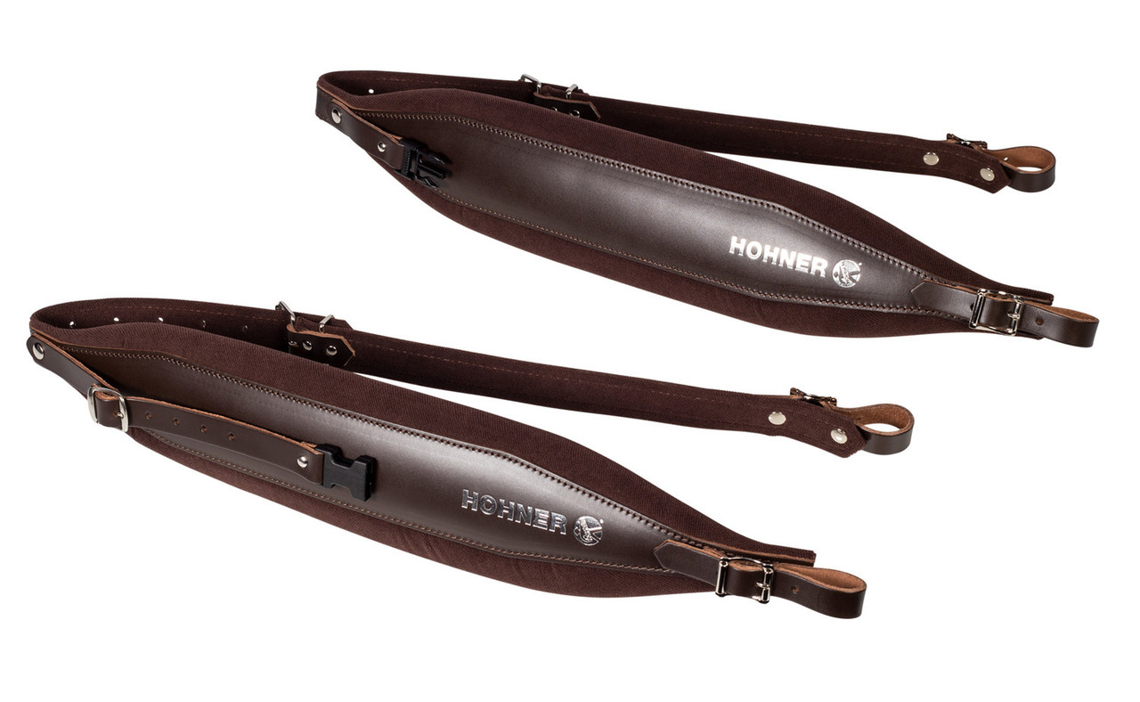 Hohner ACC19-BRN/BRN XL Leather Accordion Straps | Musician Madness