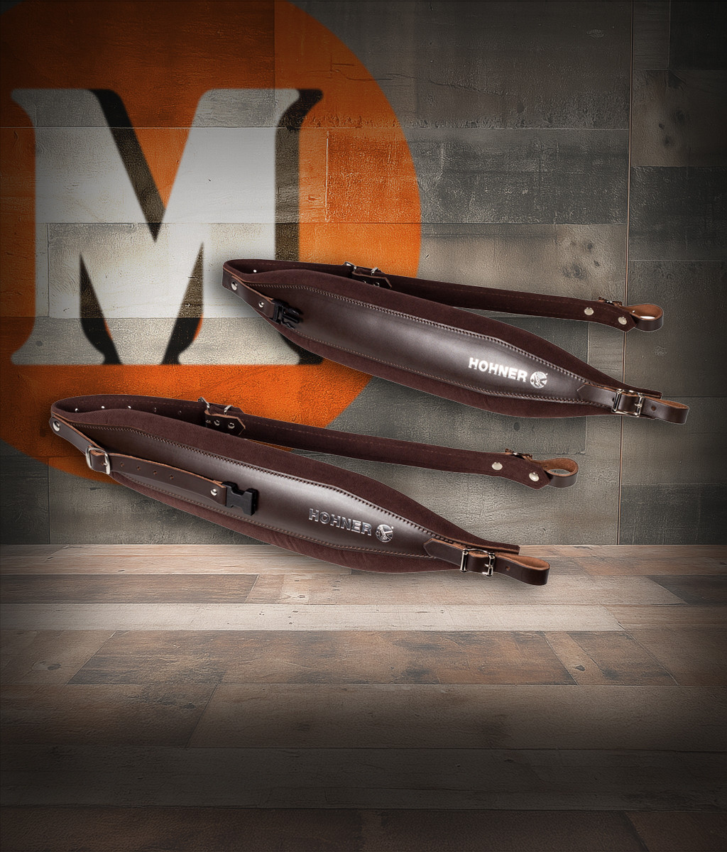 Hohner ACC19-BRN/BRN XL Leather Accordion Straps | Musician Madness