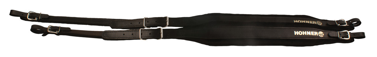 Hohner Black Leather Accordion Straps (ACC4-BLK) | Musician Madness