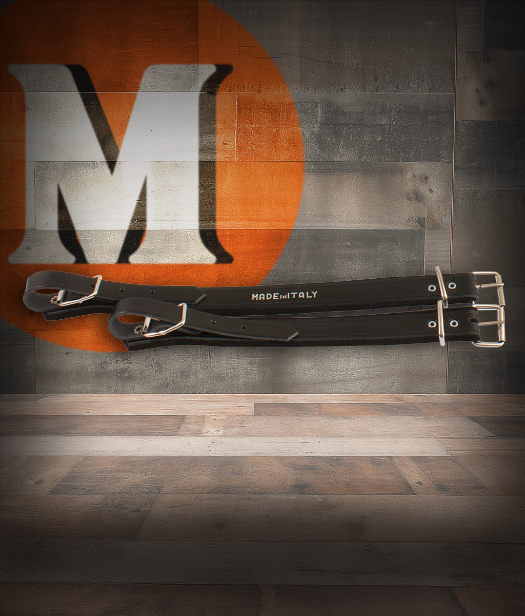 Hohner SE1-BLK Leather Strap Extender in black featuring durable leather construction, reinforced stitching, and adjustable design to extend accordion strap length.