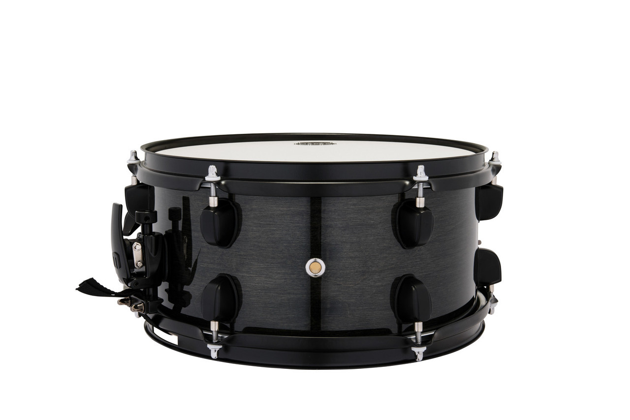 Mapex MPX Maple/Poplar Hybrid 12" x 6" Side Snare Drum â€“ Trans Midnight Black (MPNMP2600BMB) featuring a maple/poplar hybrid shell and tight, punchy tone with elegant black finish.