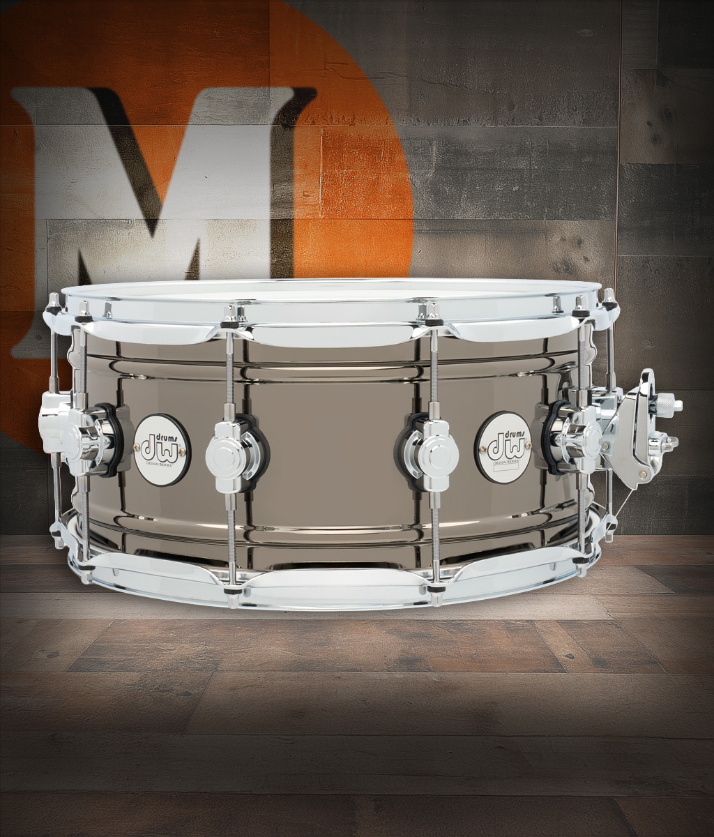 DW Design Series Snare 6.5x14" Black Nickel Over Brass (DDSD6514BNCR) | Musician Madness