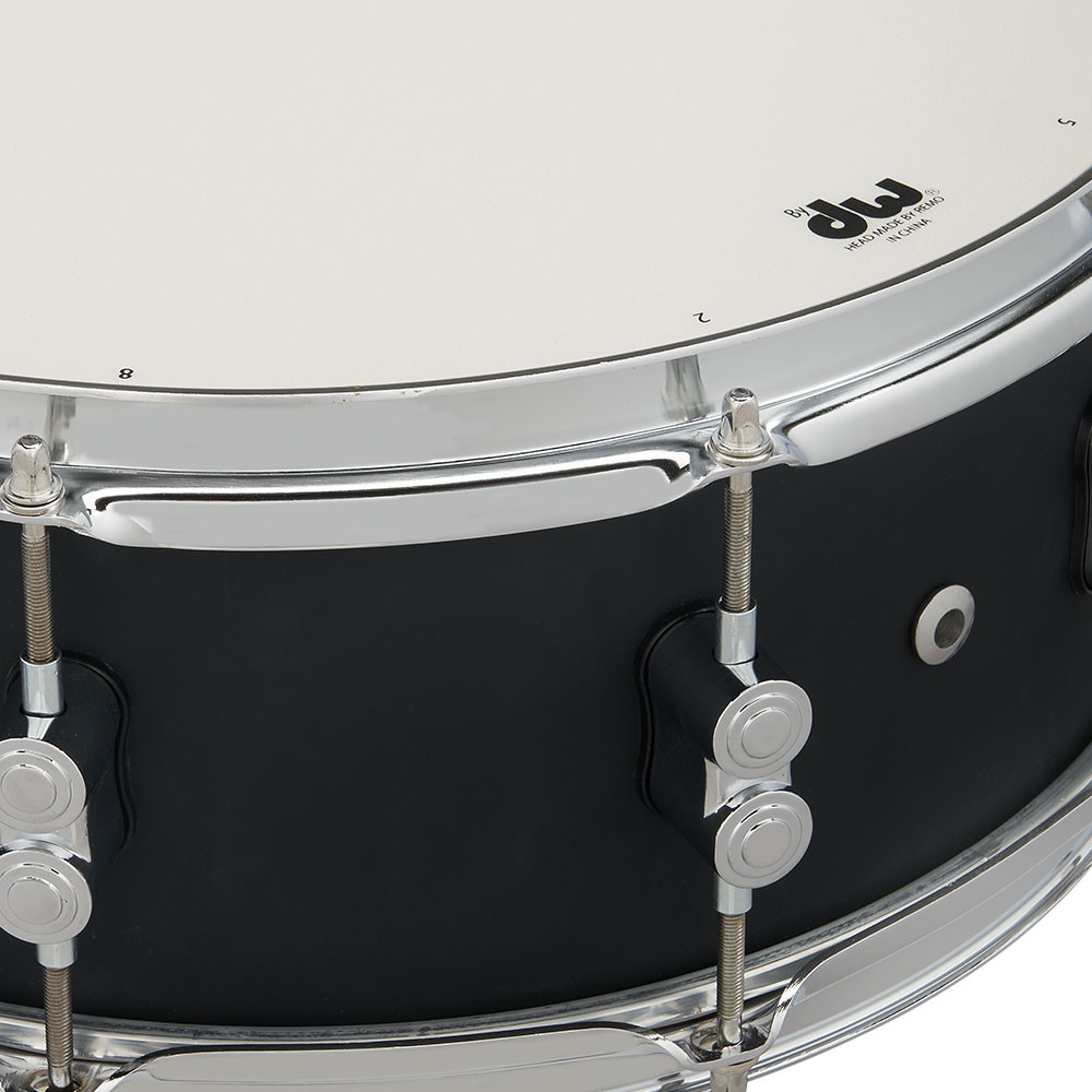 PDP Concept Maple 5.5x14 Snare Drum in Satin Black FinishPly with maple shell and chrome hardware, offering crisp attack and classic styling.