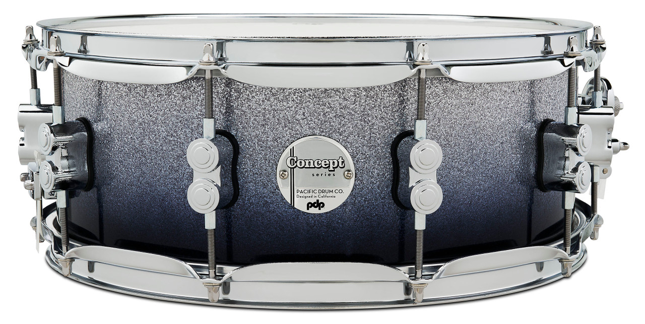 PDP Concept Maple 5.5x14 Silver to Black Sparkle Fade Lacquer Snare (PDCM5514SSSB) | Musician Madness