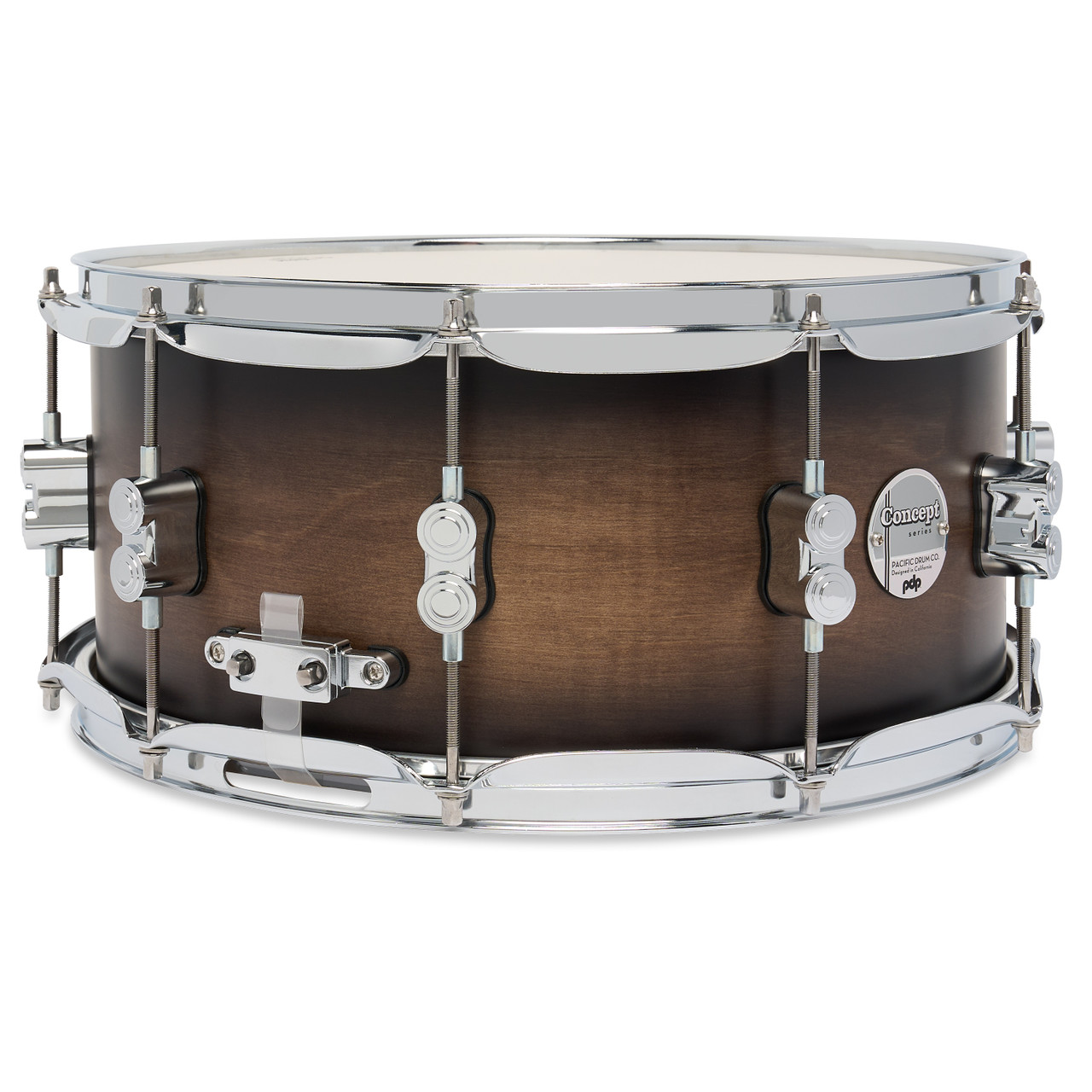 PDP Concept Maple 6.5x14 Satin Charcoal Burst Lacquer Snare (PDCM6514SSSCB) | Musician Madness