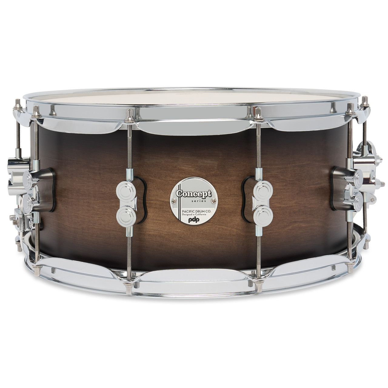 PDP Concept Maple 6.5x14 Satin Charcoal Burst Lacquer Snare (PDCM6514SSSCB) | Musician Madness