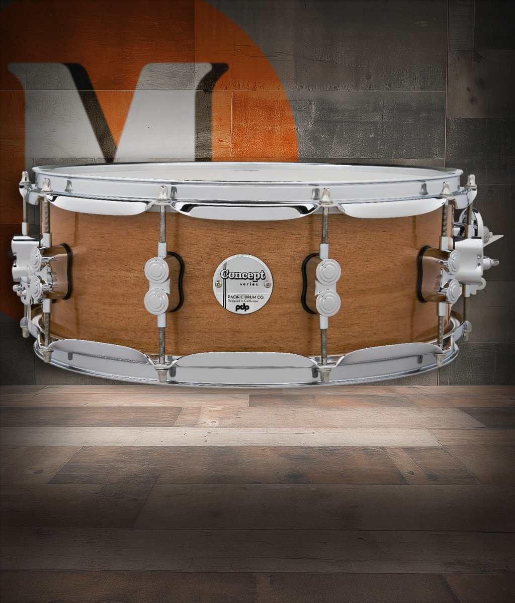PDP Concept Maple Exotic 5.5x14 Natural Honey Mahogany Lacquer Snare (PDCMX5514SSHM) | Musician Madness