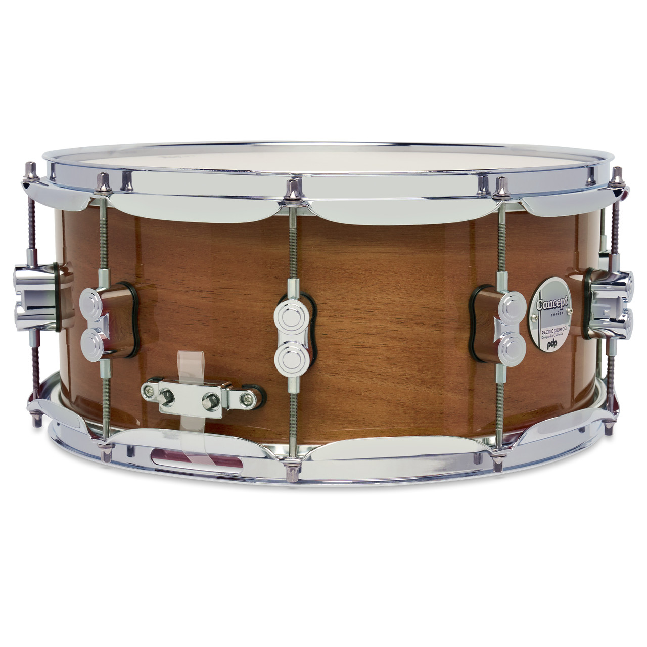 PDP Concept Maple Exotic 6.5x14 Natural Honey Mahogany Lacquer Snare (PDCMX6514SSHM) | Musician Madness