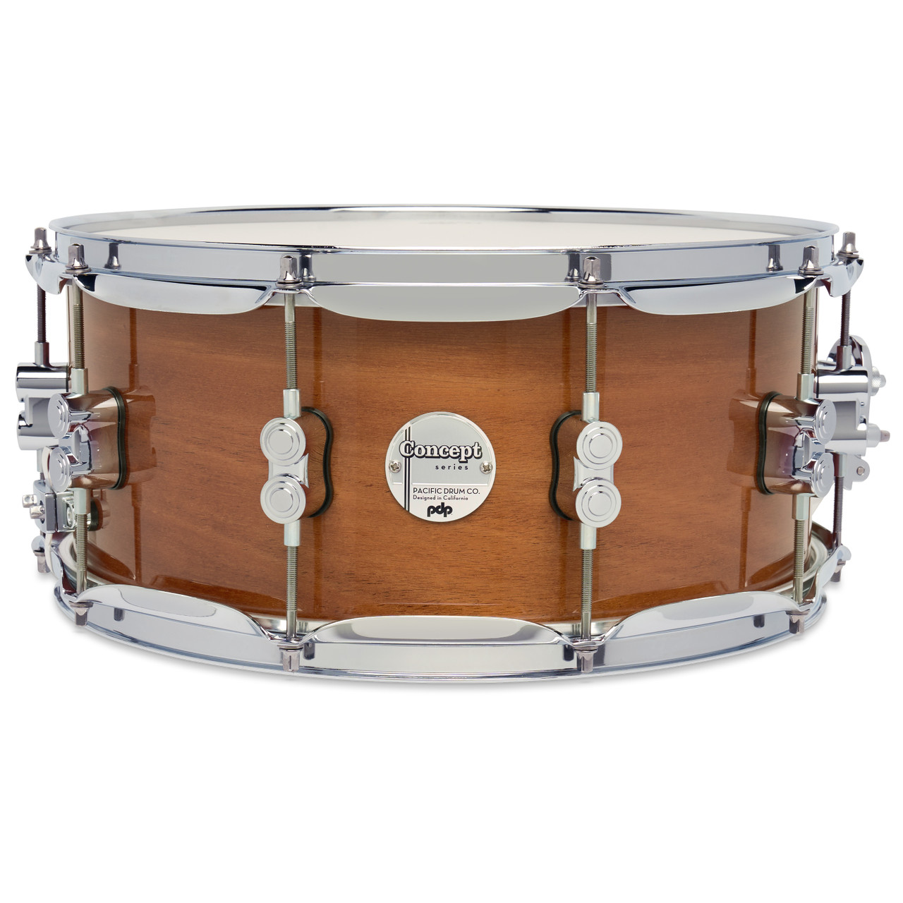 PDP Concept Maple Exotic 6.5x14 Natural Honey Mahogany Lacquer Snare (PDCMX6514SSHM) | Musician Madness