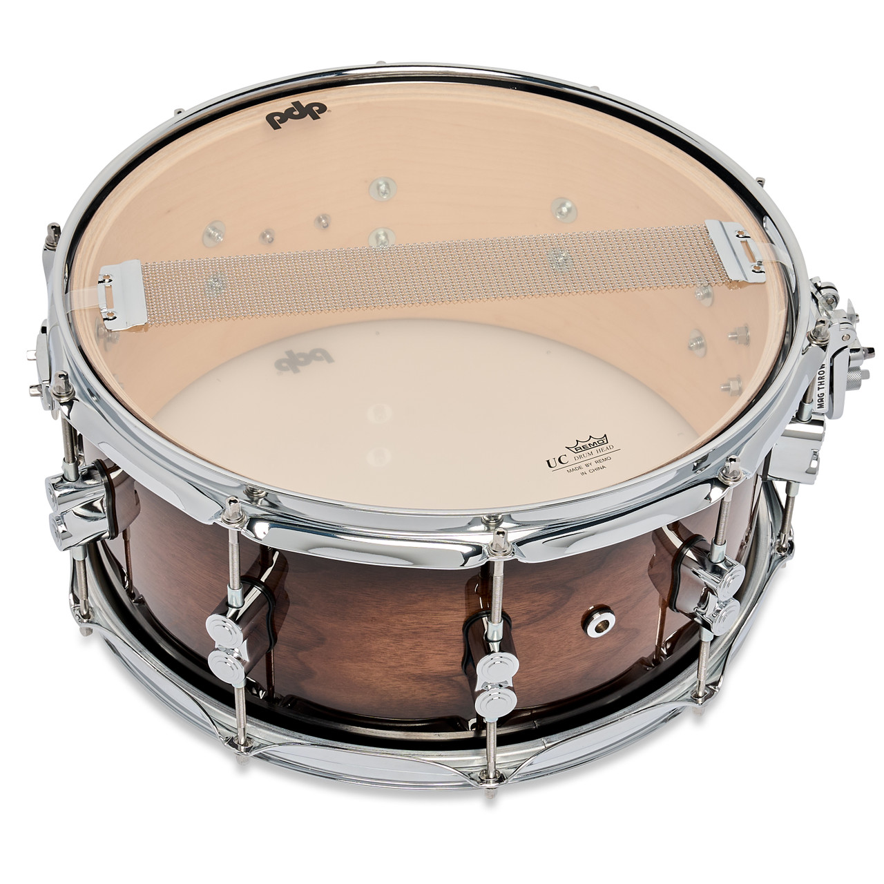 PDP Concept Maple Exotic 6.5x14 Walnut to Charcoal Burst Lacquer Snare (PDCMX6514SSWC) | Musician Madness