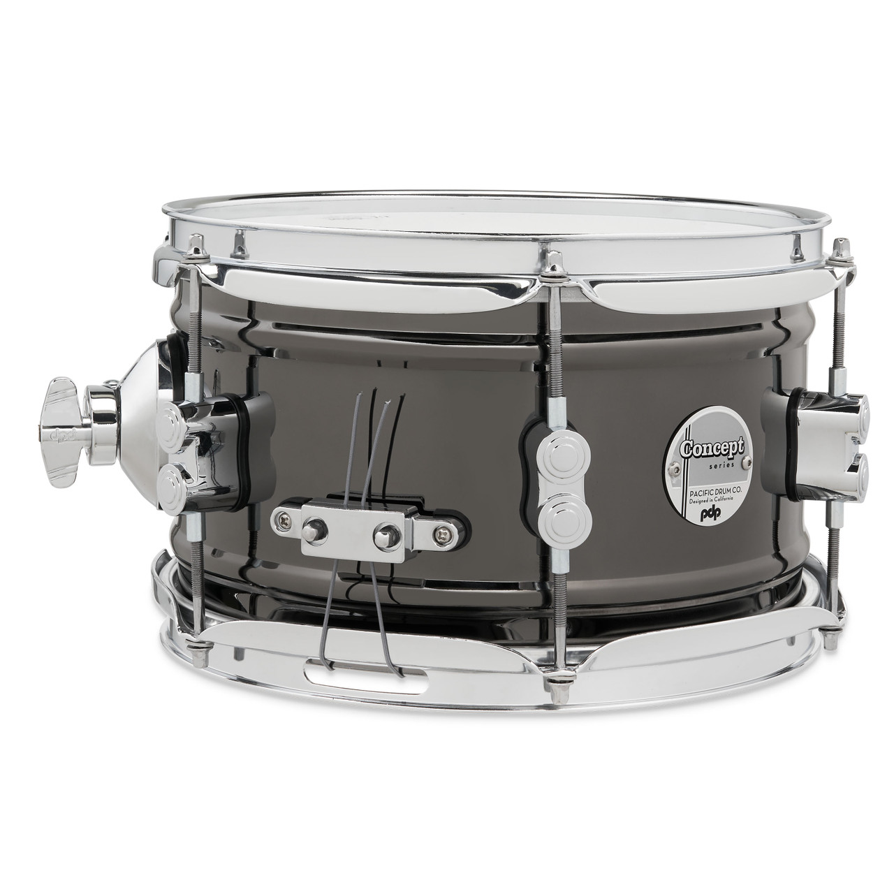 PDP Concept Series Metal Snare, 6x10, Black Nickel Over Steel (PDSN0610BNCR) | Musician Madness