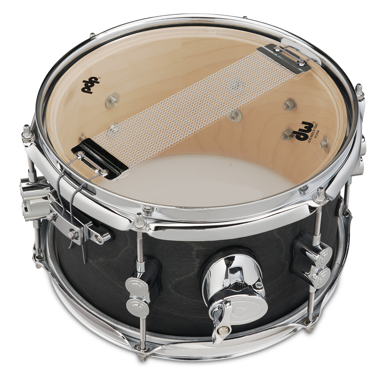 PDP Concept Series Black Wax Maple Snare, 6x10, Satin Black w/Chrome Hardware (PDSN0610BWCR) | Musician Madness