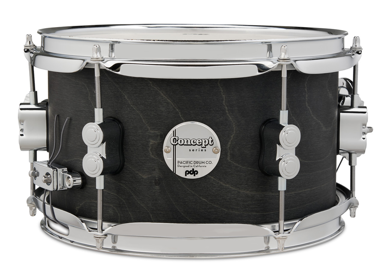 PDP Concept Series Black Wax Maple Snare, 6x10, Satin Black w/Chrome Hardware (PDSN0610BWCR) | Musician Madness
