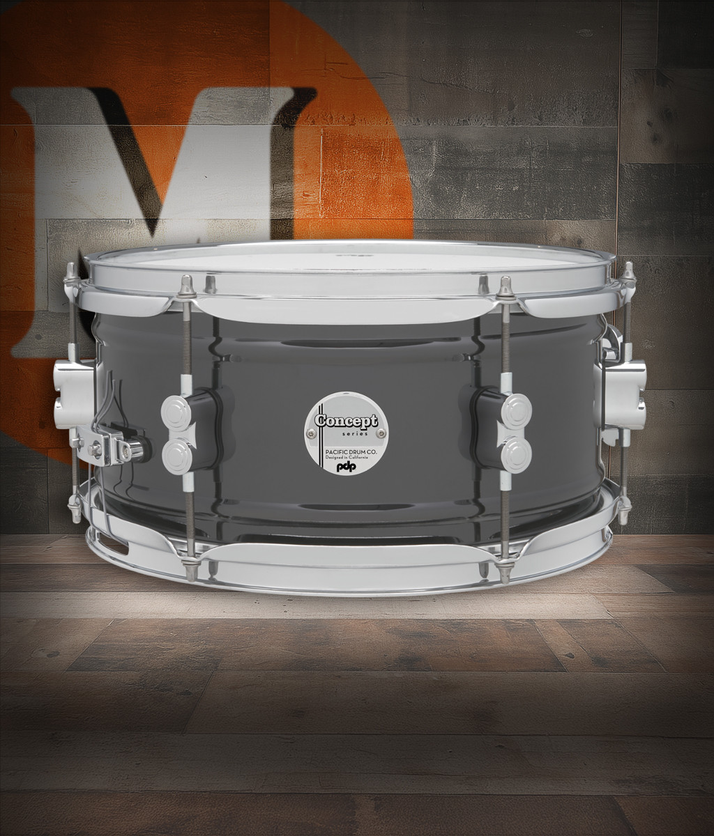 PDP Concept Series Metal Snare, 6x12, Black Nickel Over Steel (PDSN0612BNCR) | Musician Madness