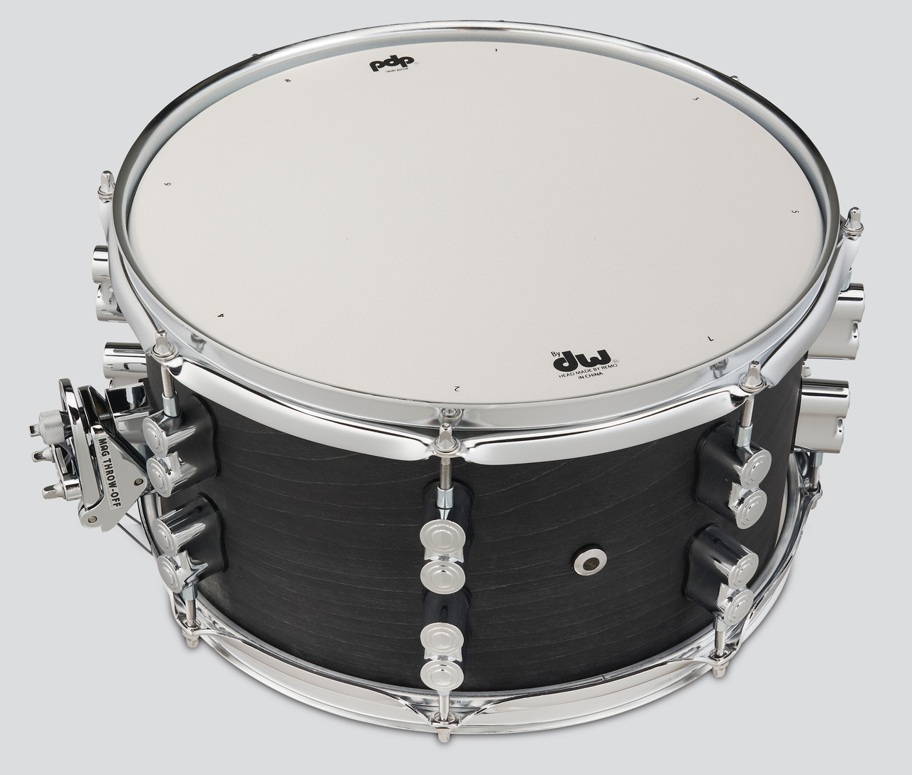 PDP Concept Series Black Wax Maple Snare, 7x13, Satin Black w/Chrome Hardware (PDSN0713BWCR) | Musician Madness