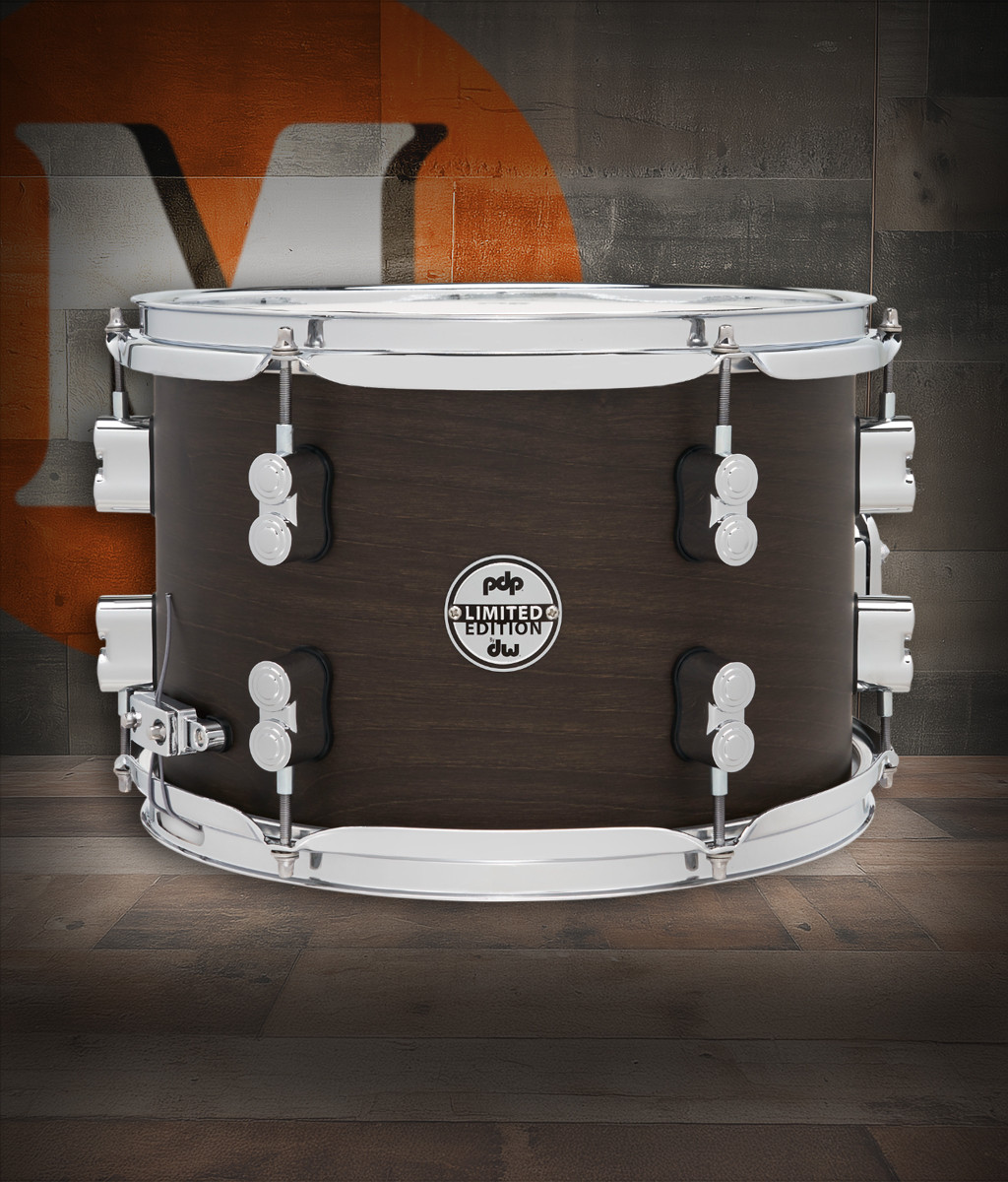 PDP Concept Maple 8x12 Dry Snare Satin Walnut Stain with Chrome Hardware (PDSN0812DMDW) | Musician Madness