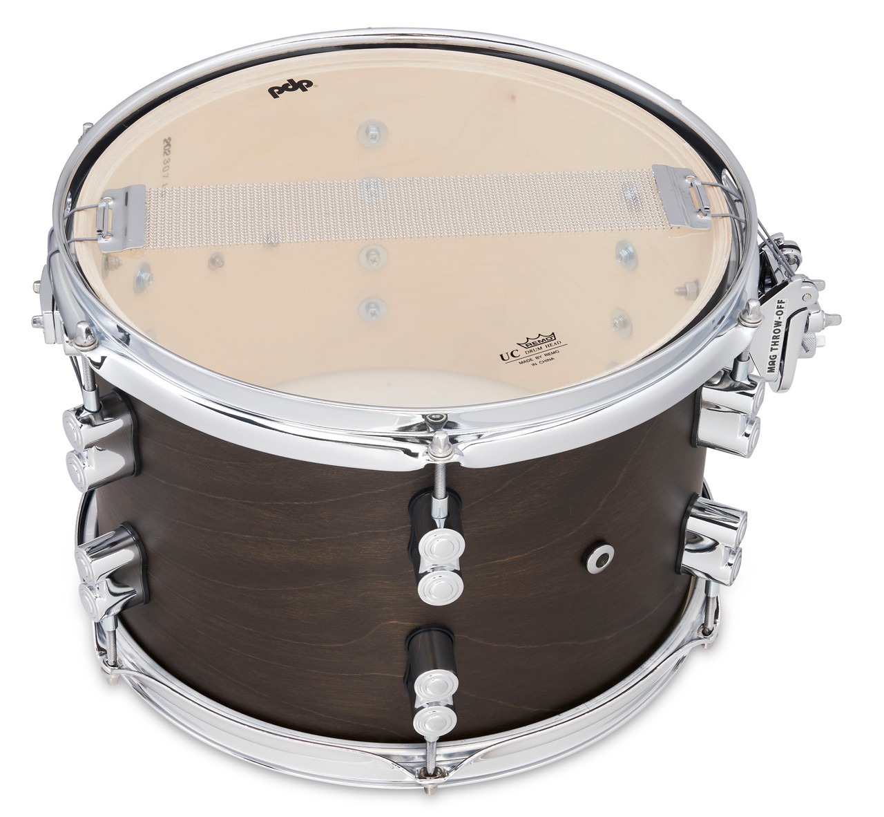 PDP Concept Maple 8x12 Dry Snare Satin Walnut Stain with Chrome Hardware (PDSN0812DMDW) | Musician Madness