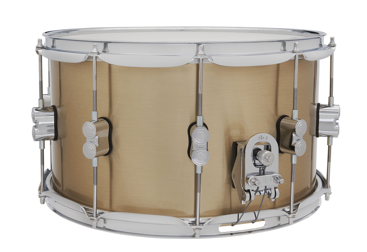 PDP Concept Select 8x14 Snare Drum with 3mm Bell Bronze shell and chrome hardware, offering bold tone, long sustain, and a powerful, professional sound.
