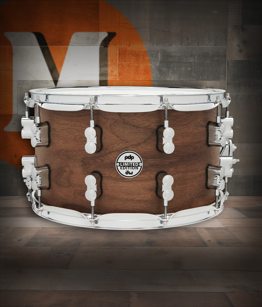 PDP LTD Maple/Walnut Snare, Natural Satin, 8x14 (PDSN0814MWNS) | Musician Madness