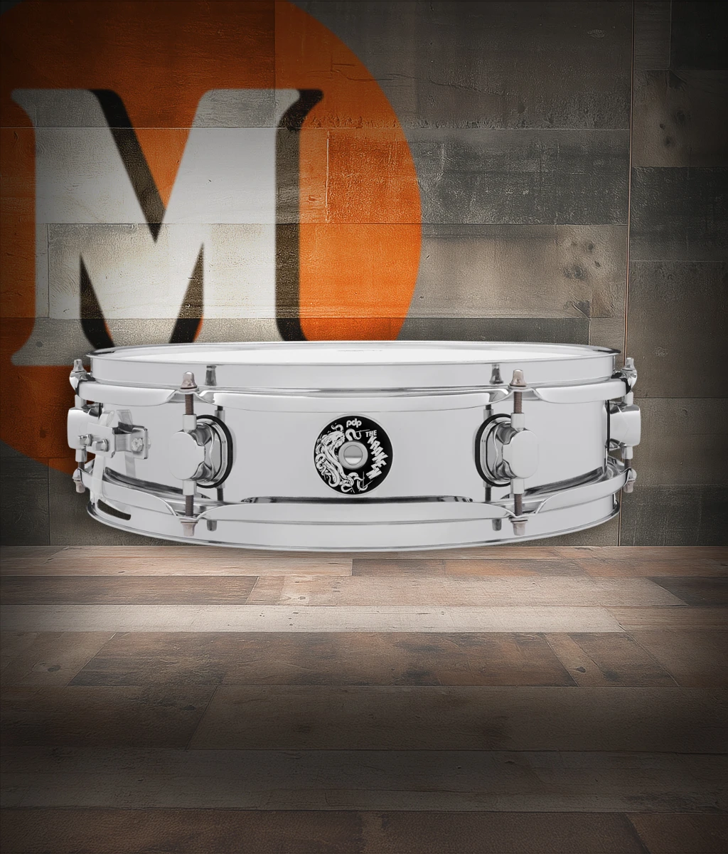 PDP Ã¢â‚¬Å“The KrakenÃ¢â‚¬Â 3.5x13 Piccolo Snare Drum in Chrome-over-Steel finish with high-tension lugs and bright, cutting attack for live and studio use.