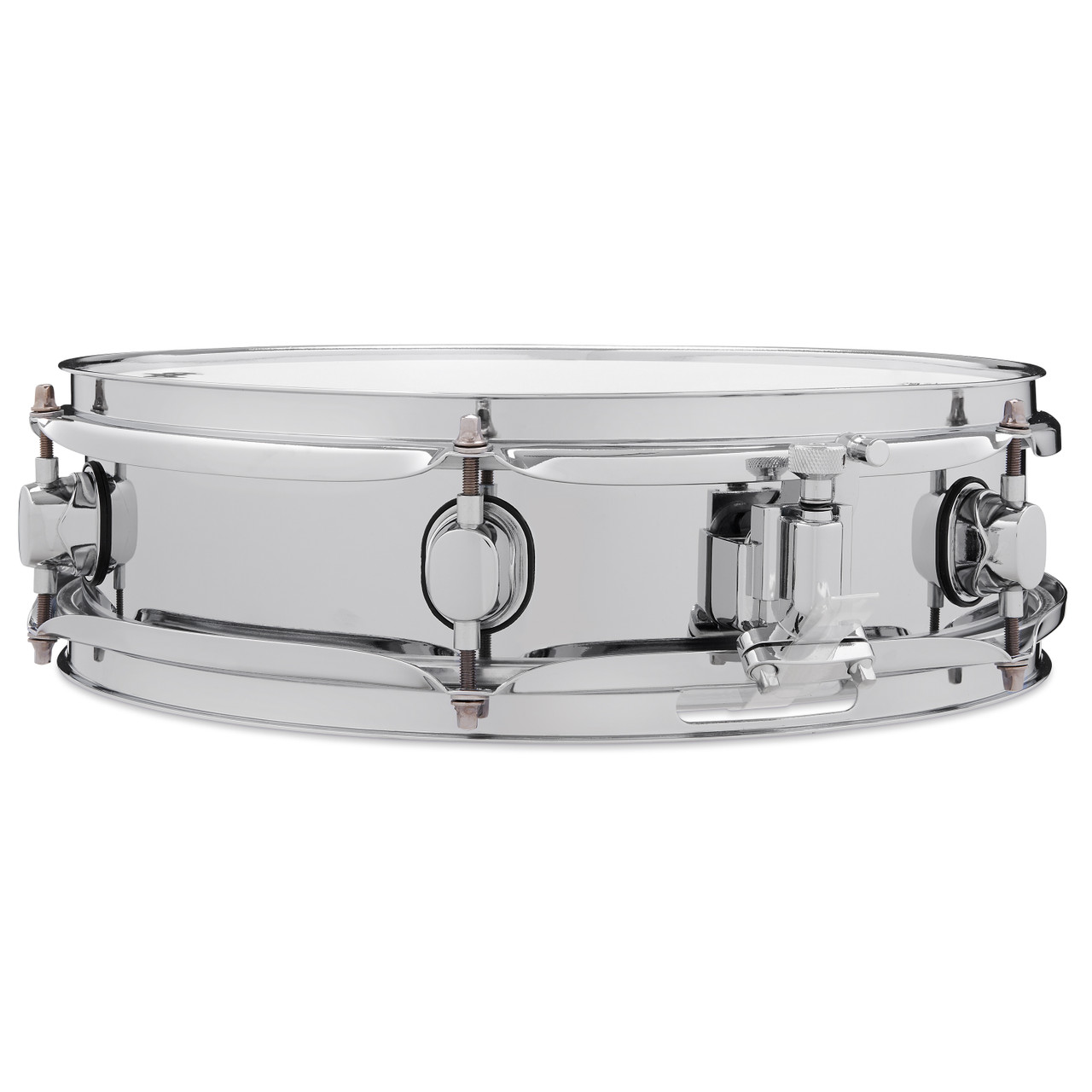 PDP â€œThe Krakenâ€ 3.5x13 Piccolo Snare Drum in Chrome-over-Steel finish with high-tension lugs and bright, cutting attack for live and studio use.