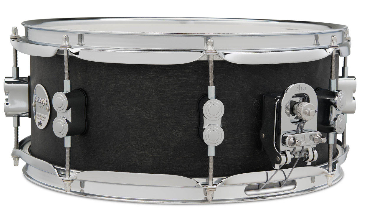 PDP Concept Series Black Wax Maple Snare, 5.5x13, Satin Black w/Chrome Hardware (PDSN5513BWCR) | Musician Madness