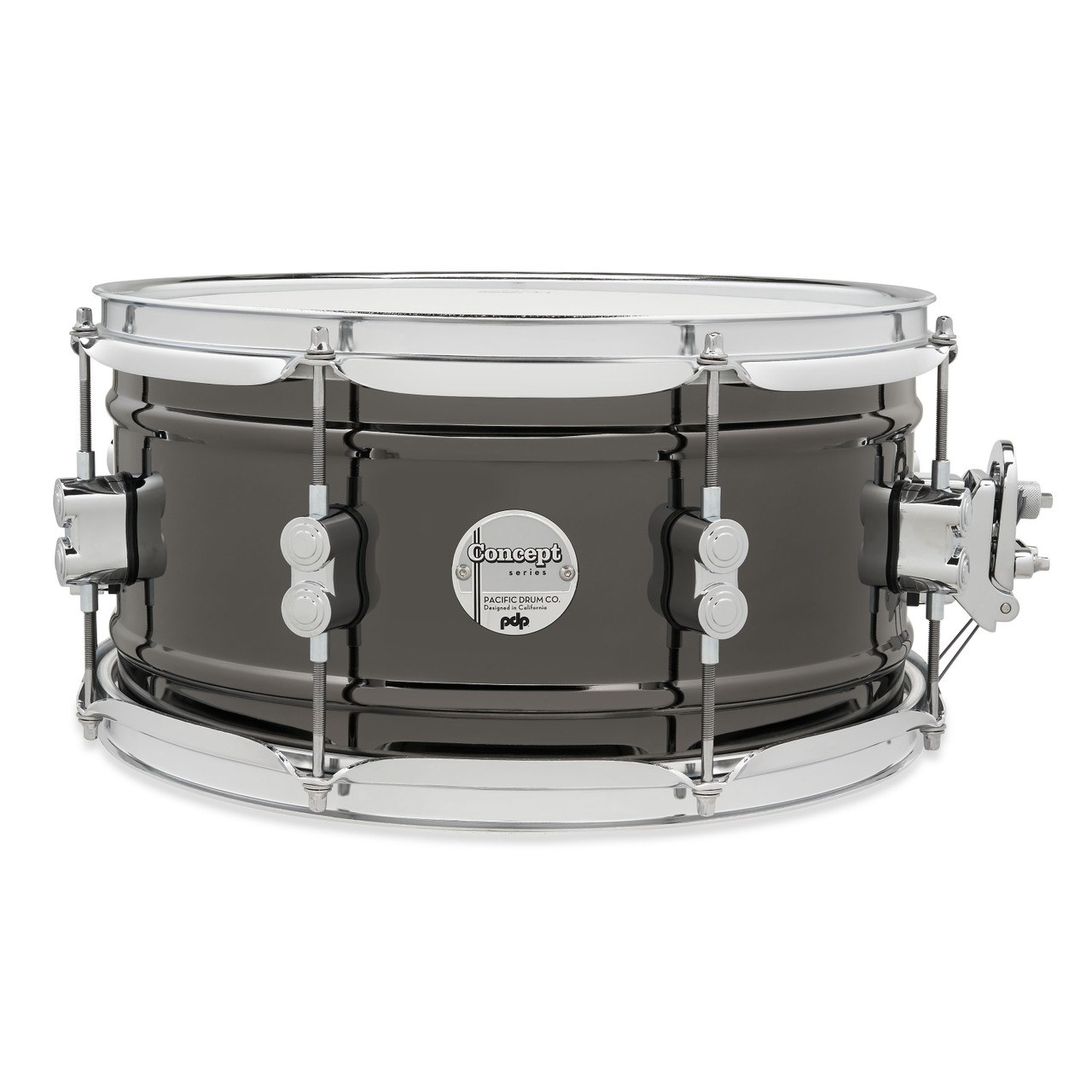 PDP Concept Series Metal Snare, 6.5x13, Black Nickel Over Steel w/Chrome Hardware (PDSN6513BNCR) | Musician Madness