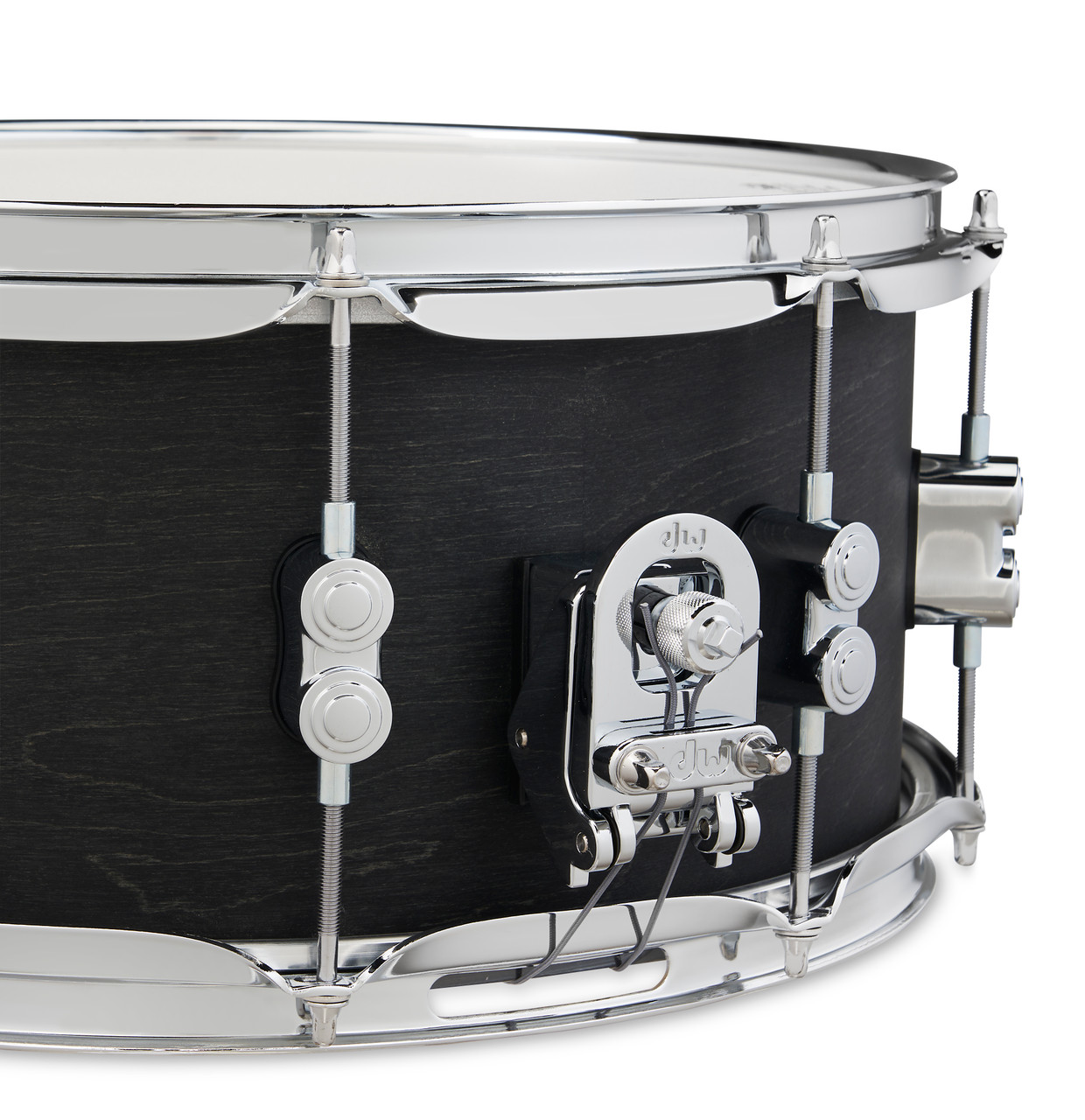 PDP Concept Series Black Wax Maple Snare, 6.5x14, Satin Black w/Chrome Hardware (PDSN6514BWCR) | Musician Madness