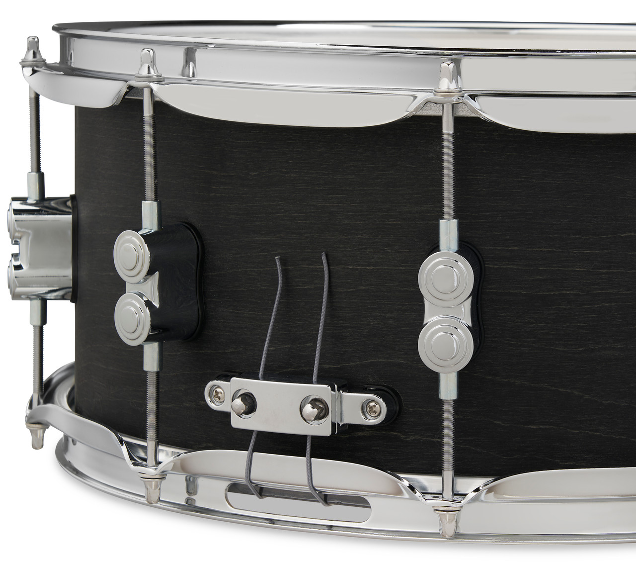 PDP Concept Series Black Wax Maple Snare, 6.5x14, Satin Black w/Chrome Hardware (PDSN6514BWCR) | Musician Madness