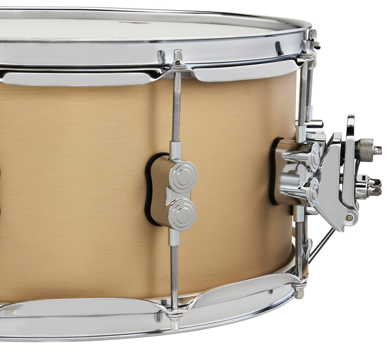PDP Concept Select 6.5x14 Snare Drum with 3mm Bell Bronze shell and chrome hardware, offering warm tone, crisp attack, and elegant professional design.