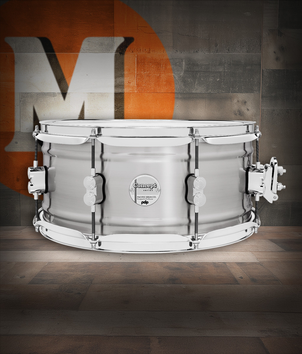 PDP Concept Series 6.5x14 1.2mm Natural Satin Brushed Aluminum (PDSN6514NBAC) | Musician Madness