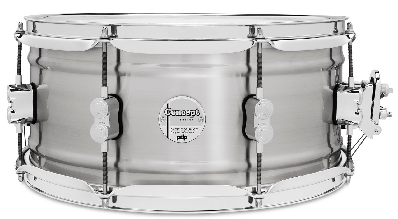 PDP Concept Series 6.5x14 1.2mm Natural Satin Brushed Aluminum (PDSN6514NBAC) | Musician Madness