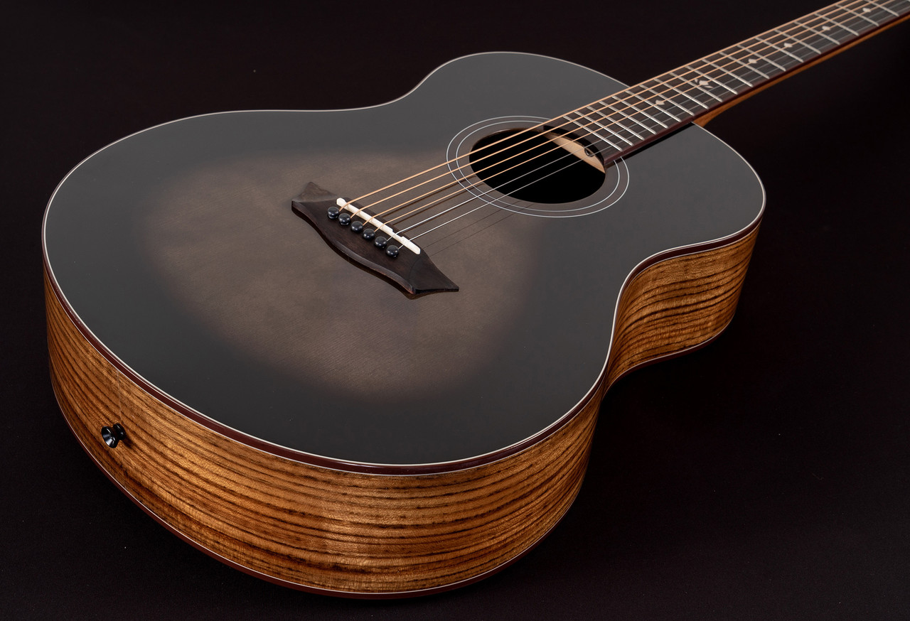 Washburn Novo S9 Bella Tono Studio Acoustic Guitar in Gloss Charcoal Burst finish with elegant body design and superior tonewoods – Musician Madness