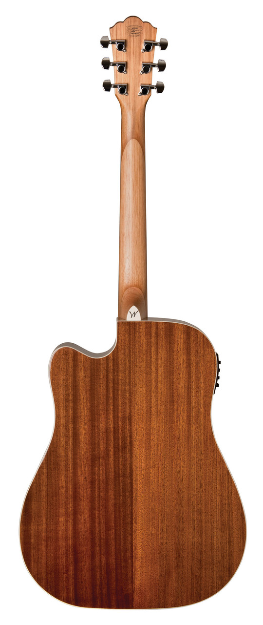 Washburn Harvest D7SCE Dreadnought Cutaway Acoustic Guitar in Natural Gloss finish with spruce top and mahogany back and sides â€“ Musician Madness
